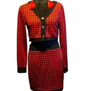 Donating Soon!  2 Piece Outfit! Large. Red & Black.